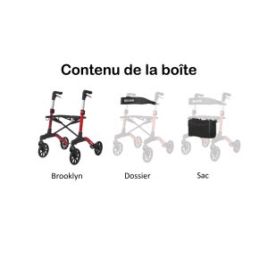 Rollator 4 roues pliable Brooklyn