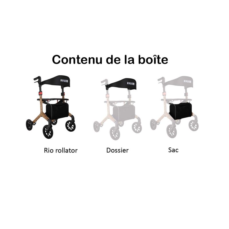Rollator 4 roues léger Rio pack