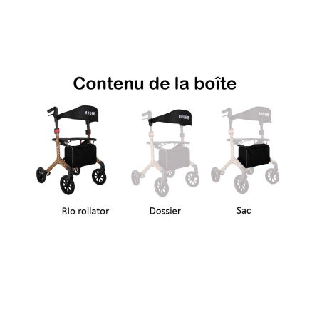 Rollator 4 roues léger Rio pack