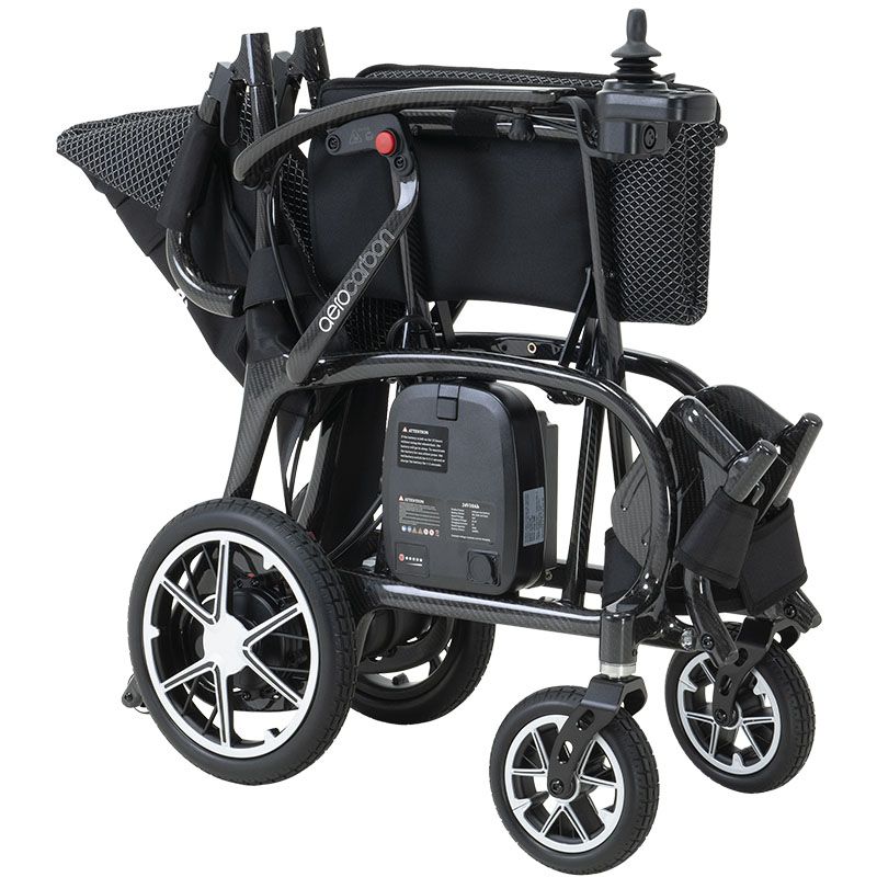Fauteuil électrique pliable en carbone AeroCarbon plié