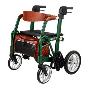 Déambulateur et chaise roulante 2-en-1 Glide Vert - Vue d'ensemble