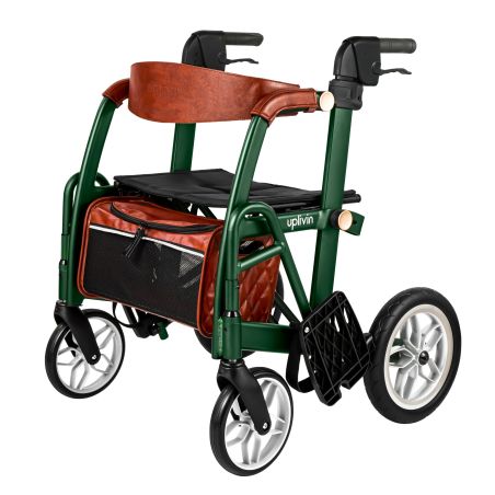 Déambulateur et chaise roulante 2-en-1 Glide Vert - Vue d'ensemble